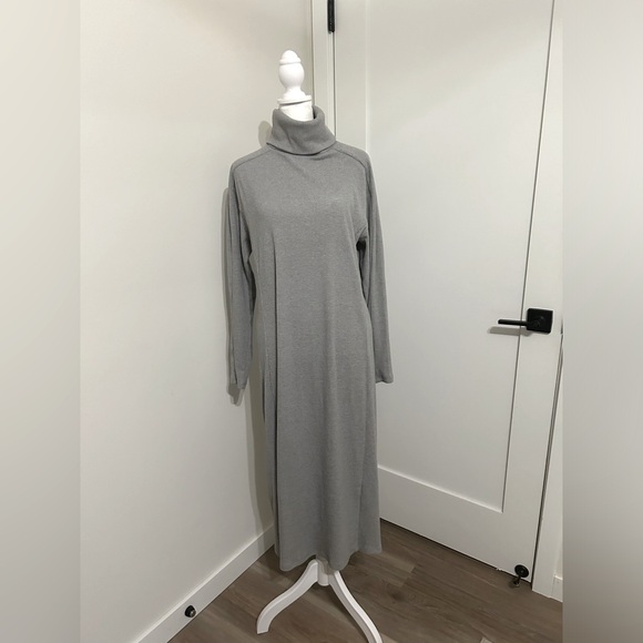 LOFT Lou & Grey Brushed Rib Knit Turtleneck Midi Dress Size M - Picture 4 of 10